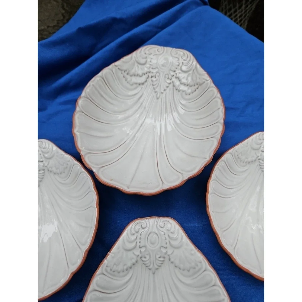 Loneoak &‎ Co Terracotta Shell Serving Bowls Berry Bowls Scalloped Cottagecore